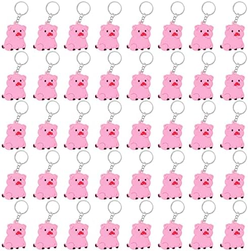 Cicibear 40 pakovanje ružičastih svinjosti za goste za goste, zabava na životinjama, ružičastu