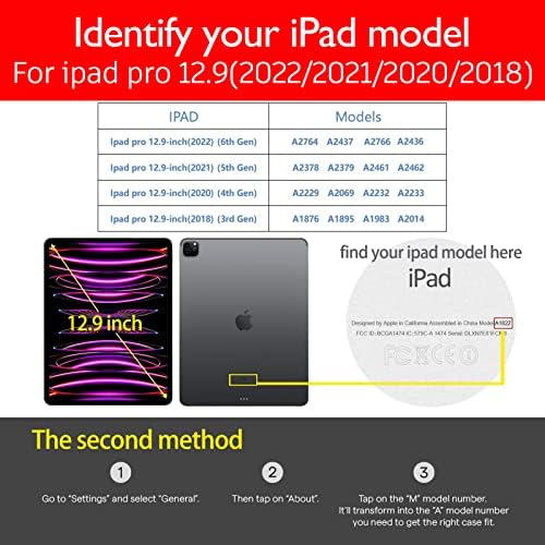 Nanruil za iPad Pro 12,9-inčni slučaj i iPad Pro 12.9 6. / 5. / 4. / 3. GEN originalni kožni poklopac zaštitnika