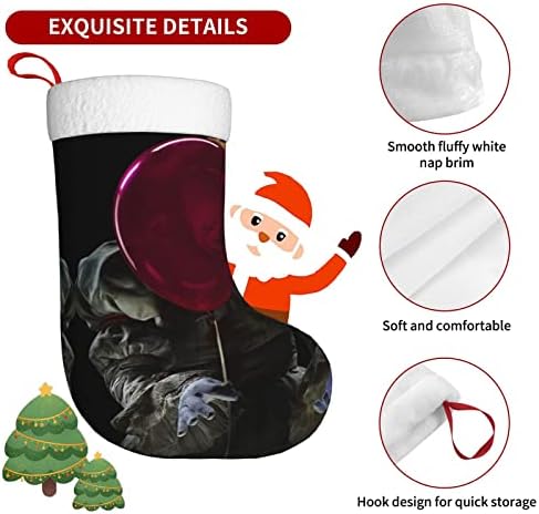 18-inčni personalizirani poklon Klovn 1 Božićne čarape za dječake Žene Djeca kućni ljubimci Kućni ljubimci Dekorativne
