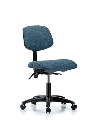 LabTech sjedeća LT41468 stolica za visinu stola od tkanine najlonska baza, Kotačići, Crna