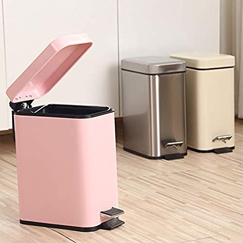 Ieaseljt smeće može kućni toalet od nehrđajućeg čelika kućica dnevna soba kuhinja zadebljana natkrivena tih hotel kućna uredska aparat za otpadne aparat za otpad-papir koš za smeće (boja: zlato
