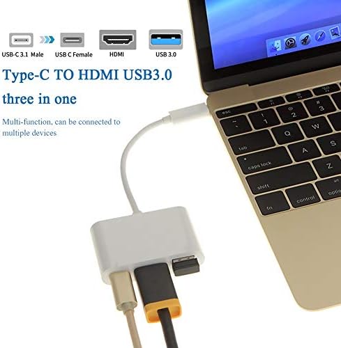 Twdyc 3 u 1 USB C HUB PD USB 3.0 Multiport adapter USB 3.1 Tip C muški do HDMI kompatibilni adapter