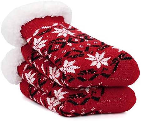 Američki trendovi Božićne klizače Čarape Žene nejasne čarape Gripper ne klizne čarape Atletska ugodna topla