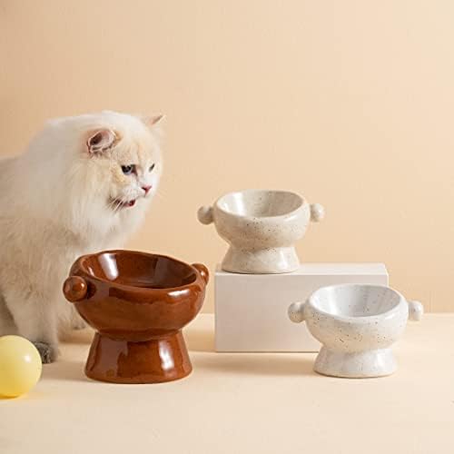 Zhenglong Podignute posude, posude za mačke povišene nagnute, uzdignuta zdjela za mačku, zaštiti grlića