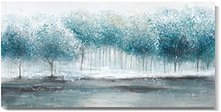 CHENBELLA-šarena šuma ručno obojena zidna Umjetnost plava biljka moderna apstraktna 3d ručno obojena platna