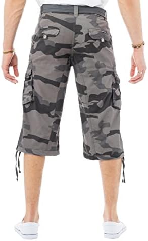 X RAY muške taktičke kratke hlače za teret s pojasom 18 unutrašnji šav ispod koljena s više džepova 3/4