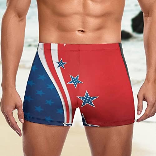 4. jula muške kratke hlače Ležerne prilike klasične fit izvlačenje američke zastave tiskane kratke hlače svakodnevno nošenje sa džepovima
