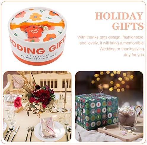 Hemoton okrugli pokloni Present kutije za pakiranje kutija za cvijeće Kutija Mala suvenirnica Casty CANDY CANDY Gridy Goodie Kontejner za božićne vjenčanje za odmor Favoris