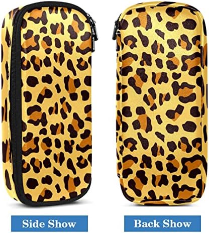 Olovka za veliki kapacitet Smeđi Leopard A2 školski pribor za torbu za olovku vrećicu za šminku za teen Boys Girls 7,5x3x1,5IN