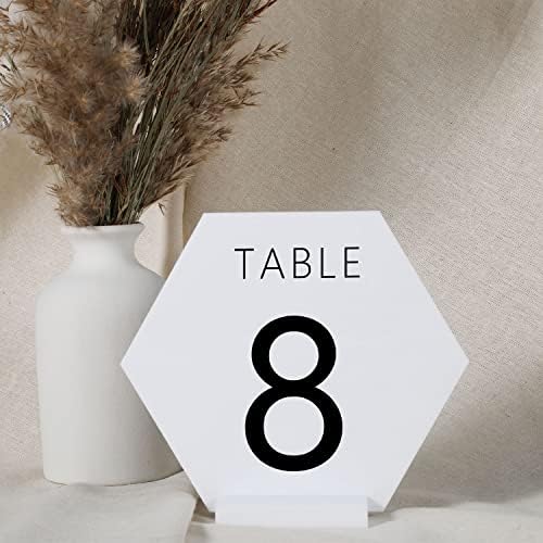Uniqooo 3 Bijeli akrilni postolje | 3 mm nosači vjenčanja, savršeni za vjenčanje, broj stola,