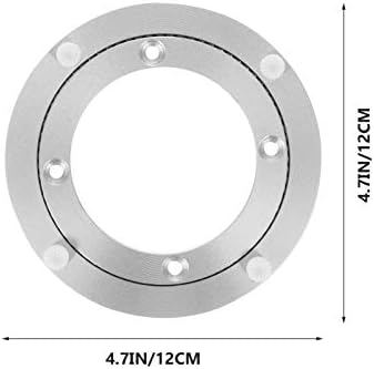 Hemoton Heavy Duty Aluminium Alloy rotirajući ležaj 5-inčni gramofon okrugli trpezarijski