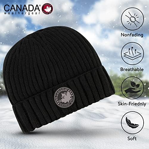 Kanada Vremenski zupčanik pleteni šešir za žene - ugodan zimski šešir - Jednostruki mangeni