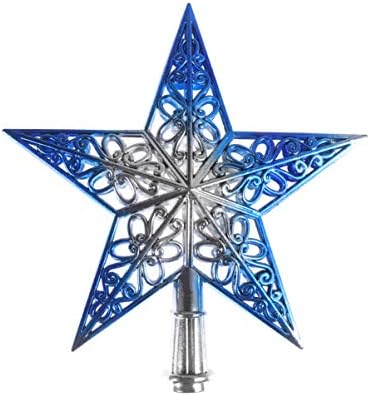 Kesyoo božićni ukrasi stabla staklene ukrase blistave sjajne stablo zvijezde Xmas za božićne ukrase drveća 20cm