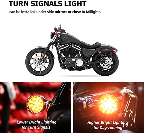 WTZMOTO 12v Motocikli pokazivači pravca svjetlo-Amber 15 Bullet prednji & amp; stražnji LED kompatibilan sa Harley Kawasaki Suzuki Yamaha Motorcycle Street standardni prilagođeni biciklistički Kruzer Bobber helikopter