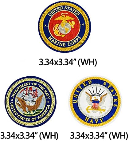 Lovezzr 6pcs Sjedinjene Države Navy Logo Glačalo na šini na vrhunski izvezeni patch set za jakne ruksak traperice
