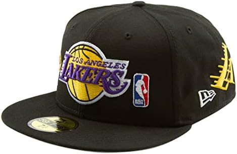 New Era la Los Angeles Lakers 59FIFTY 17x NBA svjetski šampioni broje prstenove opremljena kapa,