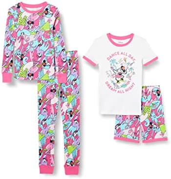 Essentials Disney / Marvel | Star Wars | Frozen/Princess Toddler girls' pripijeni pamučni kompleti pidžame za spavanje , ružičasto / bijelo, Minnie | 3T