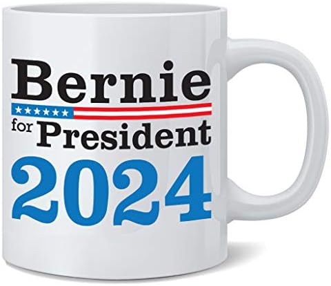 Ljevaonica postera Bernie Sanders za kampanju predsjednika 2024 izborna Zastava liberalna demokrata Demokratska Socijalistička keramička šolja za kafu šolja za čaj zabava novost 12 oz