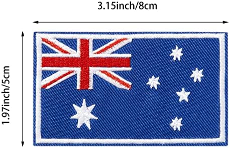 4pcs Australia Australian zastave, kuka i petlje zastepene zastave za zastave za pakete za ruksake Hat jakne
