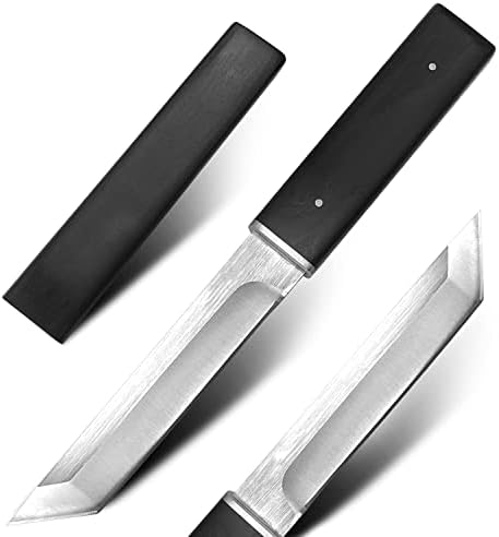 MADSABRE paket od 2 predmeta-džepni nož s dvostrukom oštricom - japanski samurajski Tanto fiksna oštrica Katana-savršen