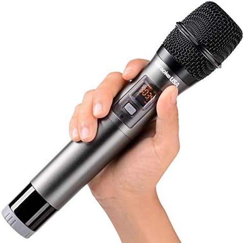 Karaoke USA Professional WM900 900 MHz UHF Bežični mikrofon, Crni, 11.00 in. x 5.20 in. x 2.40 in.