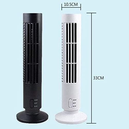 Haiqings Mini prijenosni Tower Fan Quiet Bladeless 2 brzina električni ventilator USB pogon Tower Fan