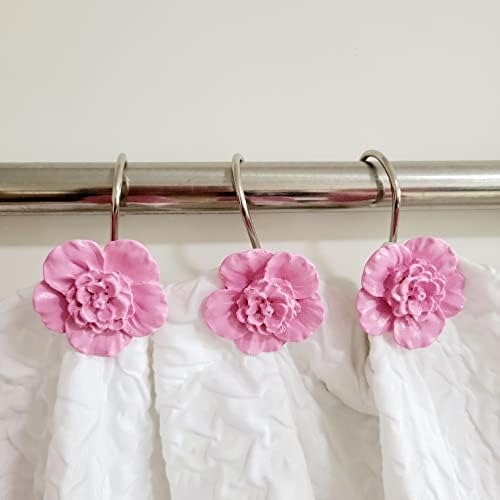 Wehome ružičasti cvjetni stil tuš kabine set od 12 ružičastih cvjetnih tuš za tuširanje paketa od 12