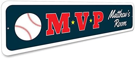 Znak za Bejzbol, prilagođeni MVP znak ljubitelja bejzbola, znak za djecu za djecu, aluminijumski