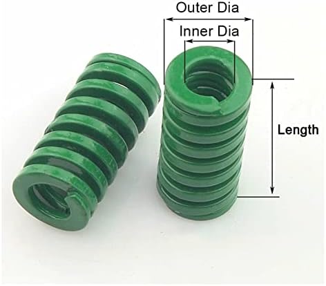 Kompresijski izvori su pogodni za većinu popravka I 1 komad zelene kalupe za predenje kalupa od zelenog teškog kalupa 16/18/20 mm Spiralni žigosanje kompresijom proljeće unutarnji promjer 8/9/10 mm Dužina 20-300 mm