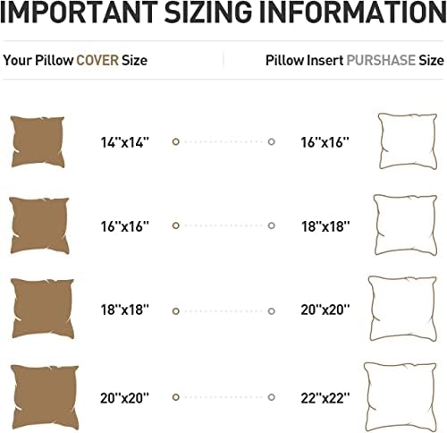 Acanva Premium poliester pulfer Square Form Sham bacanje jastuka, 18x18 inča (1 grof), bijeli