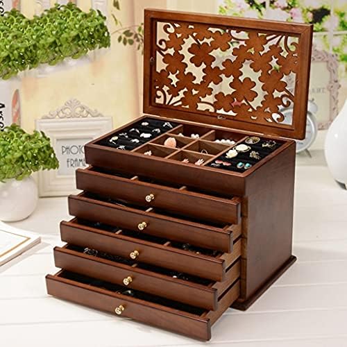 SJYDQ nakit kutija ženski drveni antikni kineski stil kutije za skladištenje velikih kapaciteta Nakit nakit nakit princeza evropski stil