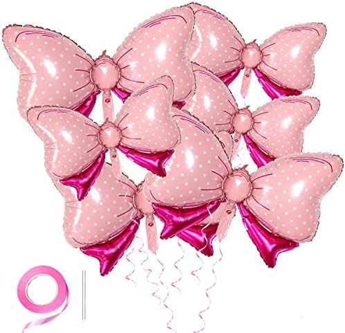 6 kom Boon balon mouse dekoracija bowtie folija ružičasti balon veliki i mali luk balon za djevojke