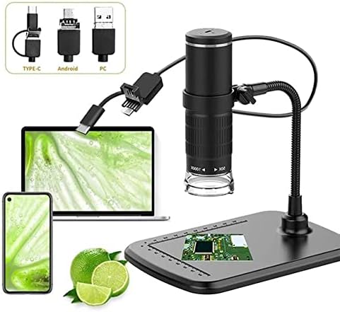 USB digitalni mikroskop mikroskop, 1000x uvećanje, USB/Type-C / Micro USB 3 in i mikroskopska kamera