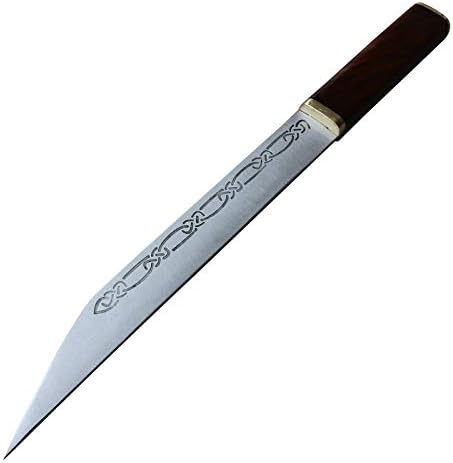 SS fiksni noževi Seax mali mač od nerđajućeg čelika nož sa fiksnom oštricom sa omotačem od drveta 10 inča sečivo + besplatna e-knjiga od Survival Steel