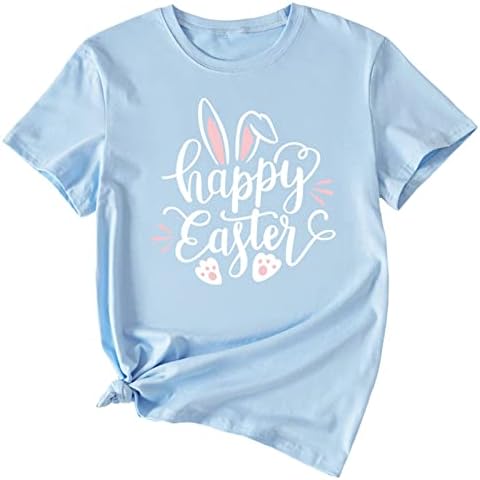 Žene ljetne vrhove Modni majica Majica Uskrs DAN CREW CACT majica Rabbit Ispiši majicu kratkih rukava