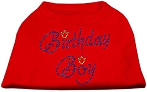 Rođendanska dječaka Rinestone Košulje Crveni XL