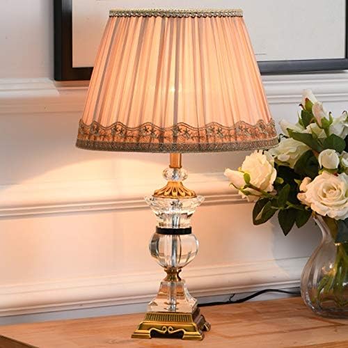 Zhaolei Crystal Stol lampica Tkanina Foajera Dnevna soba Office Creative Bed Hotel Lamp