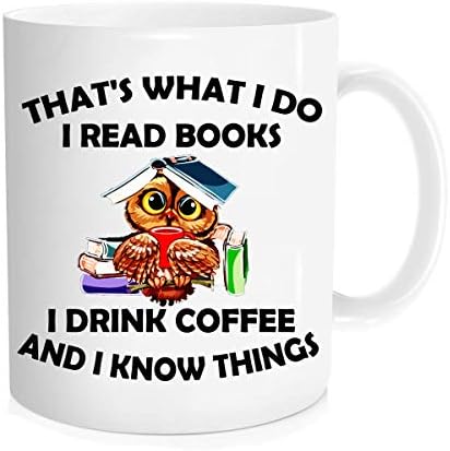 Smiješna šolja za kafu-to je ono što radim čitam knjige pijem kafu i znam stvari šolja-smiješna šolja za čitanje,
