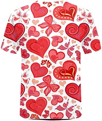 Jjhaevdy Žene Vole dukserice srca Sretna majica za Valentinovo Grafički pulover dugih rukava