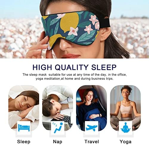 Unisex Sleep maska ​​za oči limuna-tropsko-cvjetna-cvjetna noćna maska ​​za spavanje sjenilo