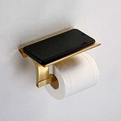 Zidni toaletni toaletni držač za papir Gold wc tkivo papir za papir Držač telefona telefon sa držačem
