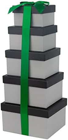Poklon kutije sa poklopcima+traka Poklon kutija razne veličine dekorativne ugniježđene kutije za poklone kartonske poklon kutije za rođendane zahvaljujući darivanju godišnjice 2022. i više-okrugle, kvadratne,