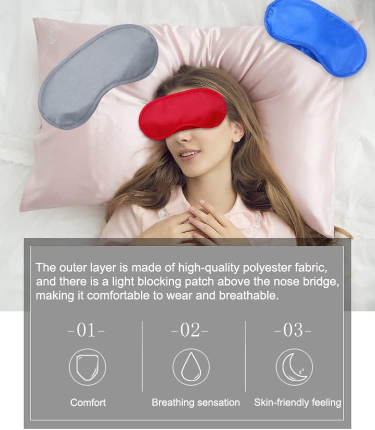AKOAK 10 komada igra za spavanje za spavanje maska ​​za oči, lagana sjenila za zaštitu očiju za oči, sa nosnim