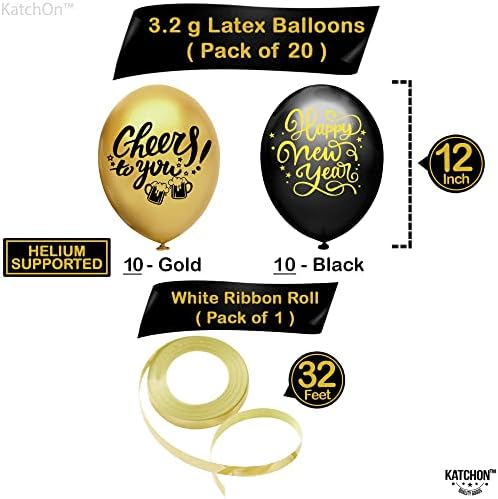 Sretni novogodišnji baloni 2023 Latex - pakovanje od 20 | Novogodišnji baloni 2023 za novogodišnje