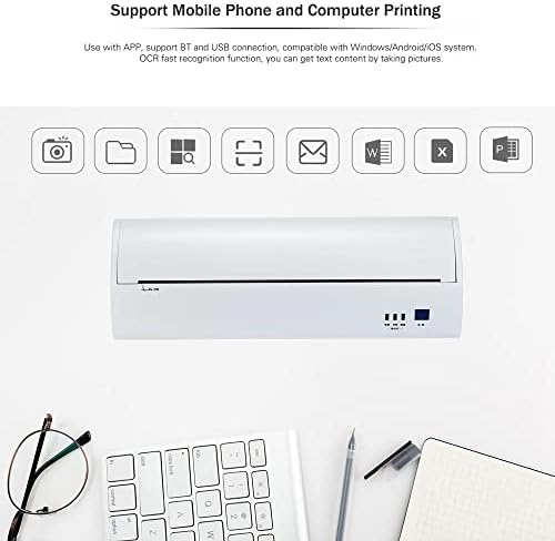 mini printer A4 prijenosni termalni Printer 210mm Mini mobilni foto Printer 203dpi podrška za štampanje PDF datoteka