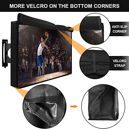 Vanjski TV poklopac 40-43 inča + jaknu za rub XL, sa vodootpornim patentnim zatvaračem Velcro + donji poklopac,