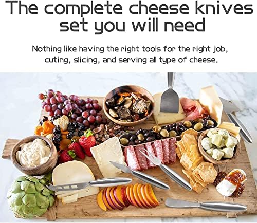 6-komad sir Nož Set, nehrđajućeg čelika sir noževi za Charcuterie Odbora za teško srednje meki sir, profesionalni
