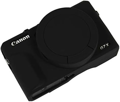 Silikonska futrola G7X III, silikonski poklopac kućišta zaštitne kamere TUYUNG, kompatibilan sa Canon PowerShot G7X Mark III-Black
