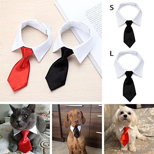 Lywbyxgs poklon kućnog ljubimca mačka svečana kravata tuxedo kravata crna i crvena ovratnica