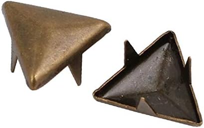 X-dree 200pcs 12 mm trokut u obliku papira Brad Brončani ton za scrapbooking DIY CRAFT (200 UNIDS